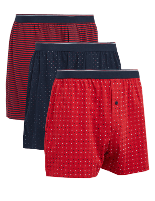 

M&S Collection Pack de 3 bóxers Cool & Fresh™ 100% algodónMens - Red, Red