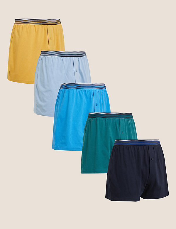 5pk Pure Cotton Cool & Fresh™ Jersey Boxers - IS