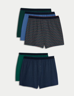 Plain cotton blend boxers · Grey Marl · Homewear