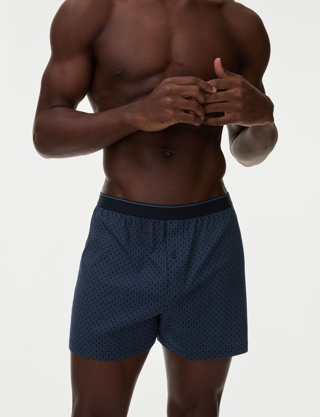 5pk Pure Cotton Cool & Fresh™ Geometric Boxers image 2