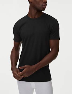  Maillot de corps en coton à chaleur moyenne - Black