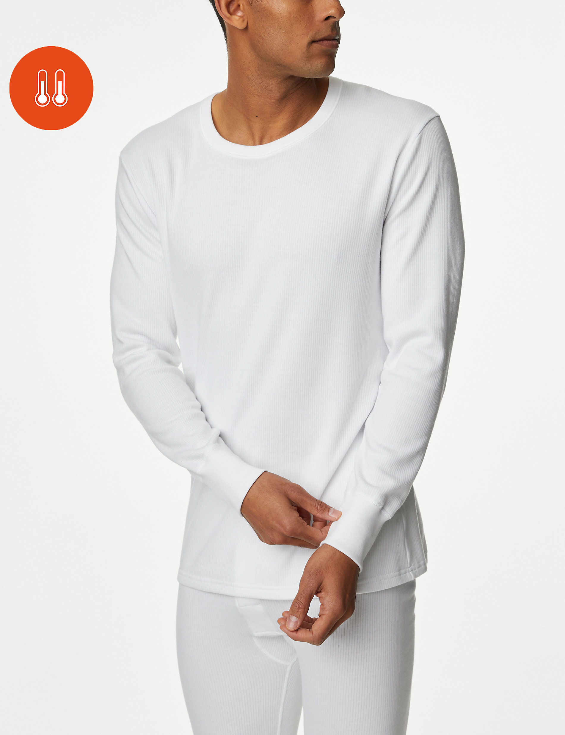 M & S Mens Thermal 2** Regular Warmth Long Sleeve Top T-Shirt Soft Warm Layering 