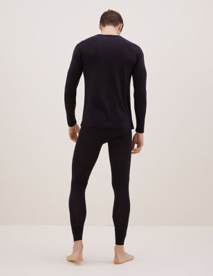 M&S Autograph Mens Light Warmth Thermal Wool Long Johns