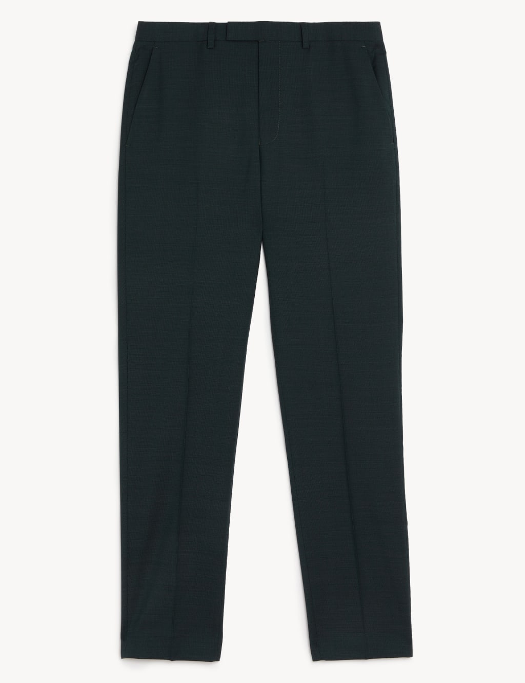 Tailored Fit Pure Wool Textured Trousers image 2