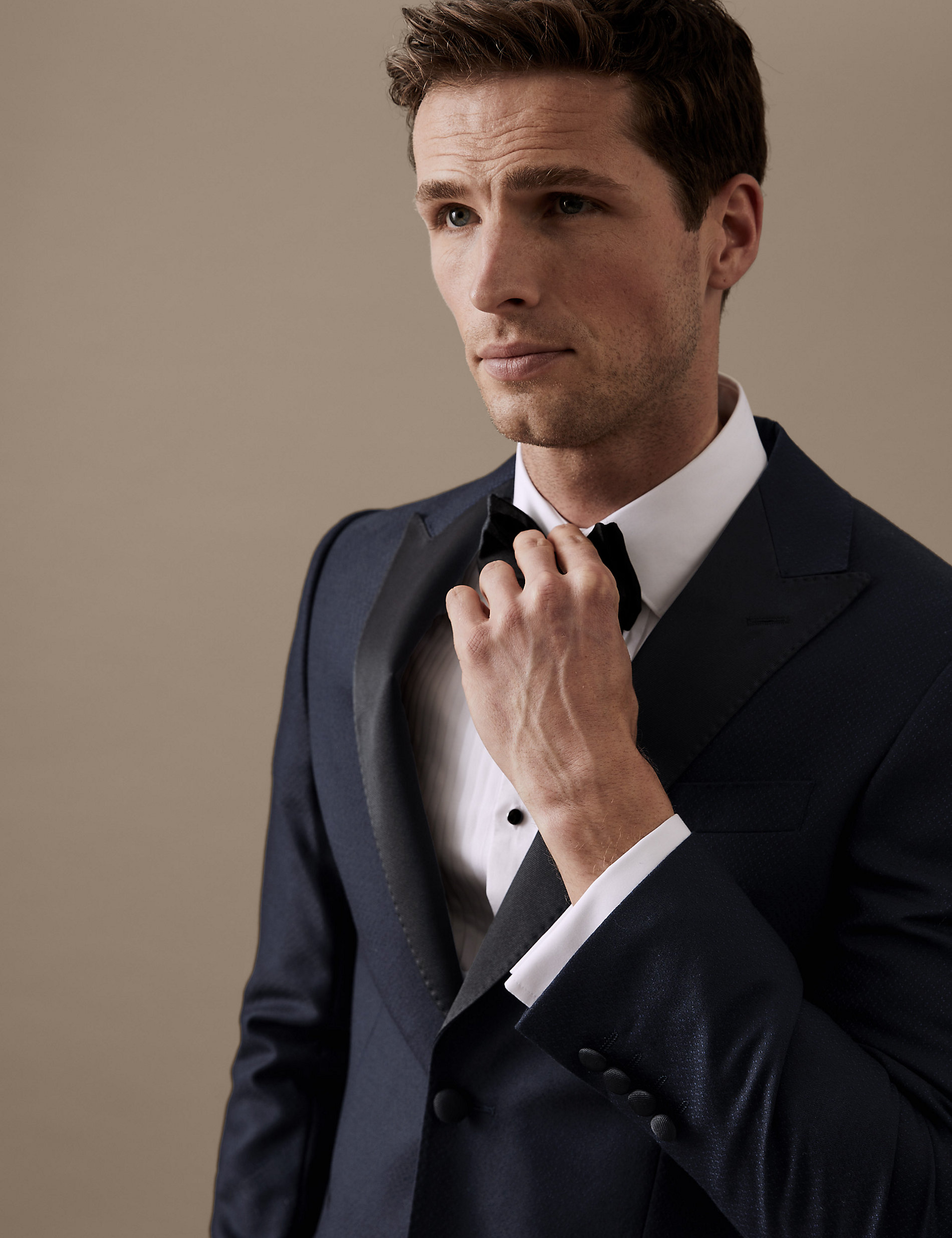 Tailored Fit Pure Wool Tuxedo Jacket | M&S SA