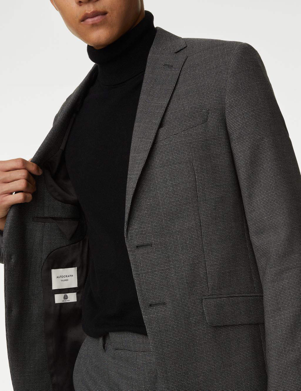 Tailored Fit Wool Blend Suit Jacket image 6
