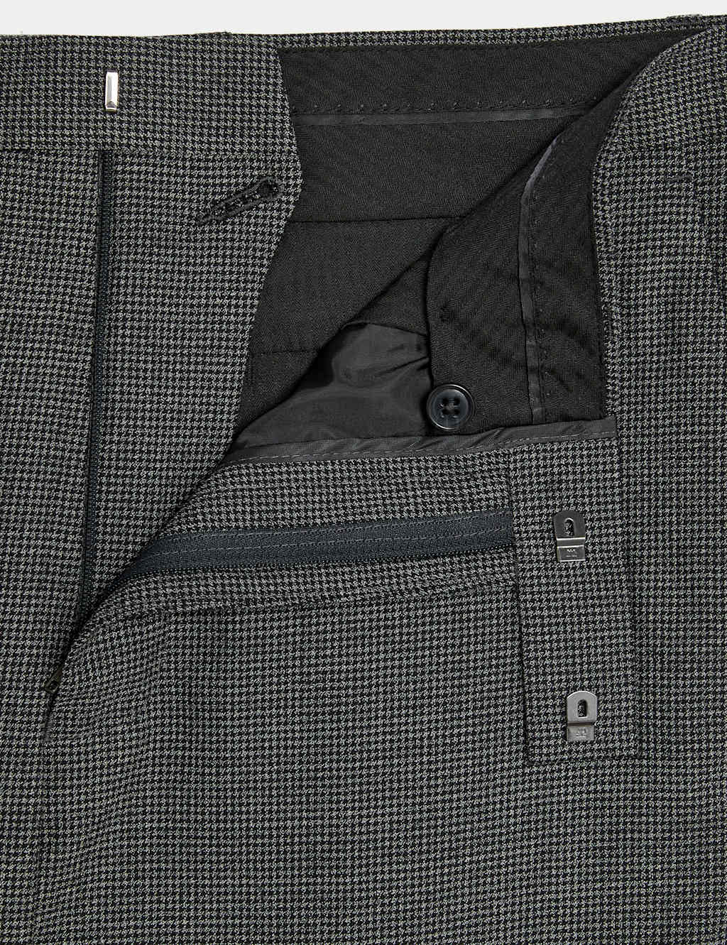 Tailored Fit Pure Wool Puppytooth Trousers image 3