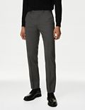 Tailored Fit Pure Wool Puppytooth Trousers