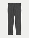 Tailored Fit Pure Wool Puppytooth Trousers