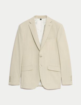 Tailored Fit Wool Blend Suit Jacket