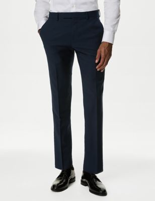 Autograph Men's Slim Fit Performance Stretch Suit Trousers - 28REG - Navy, Navy,Black