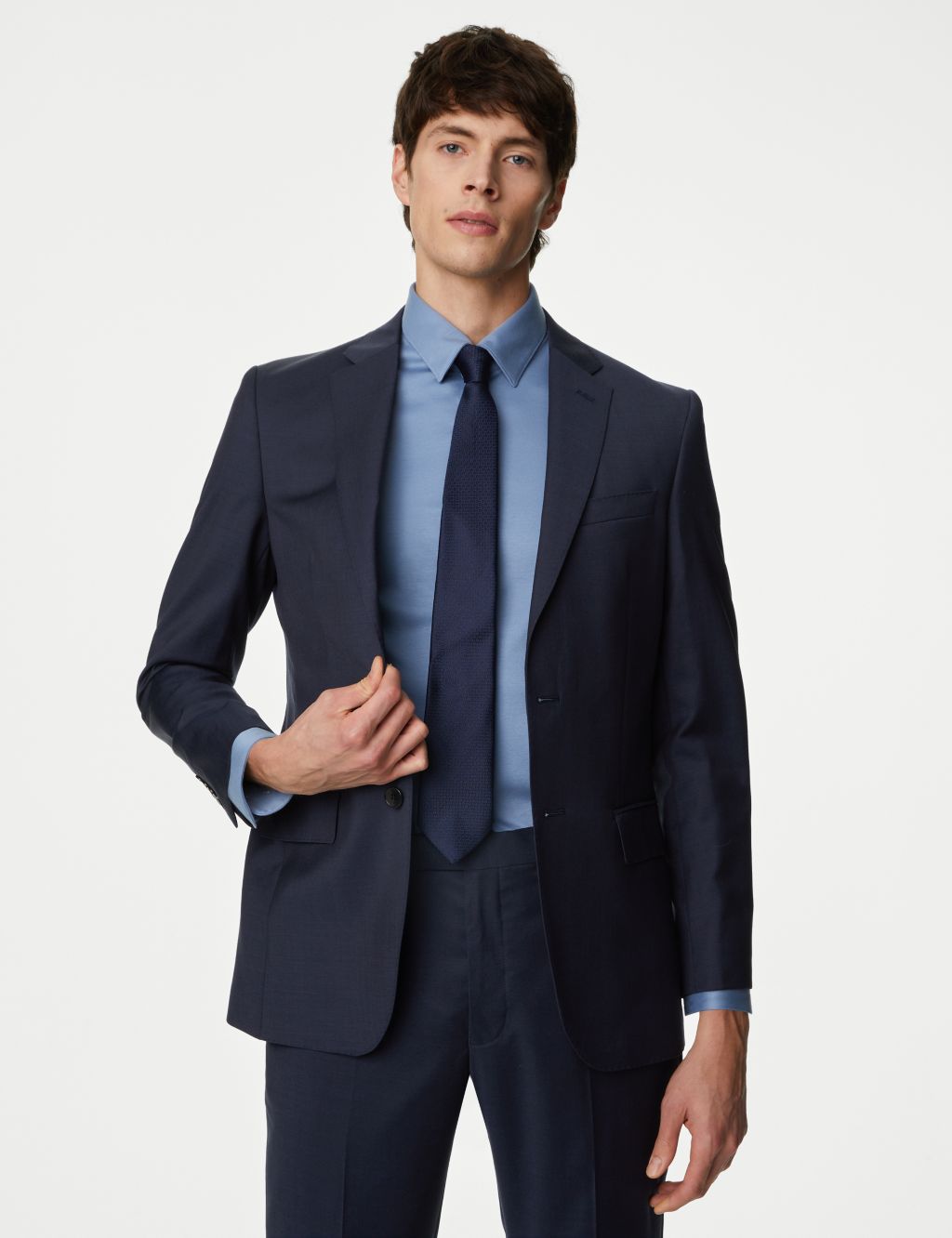 Tailored Fit Pure Wool Twill Suit Jacket image 1