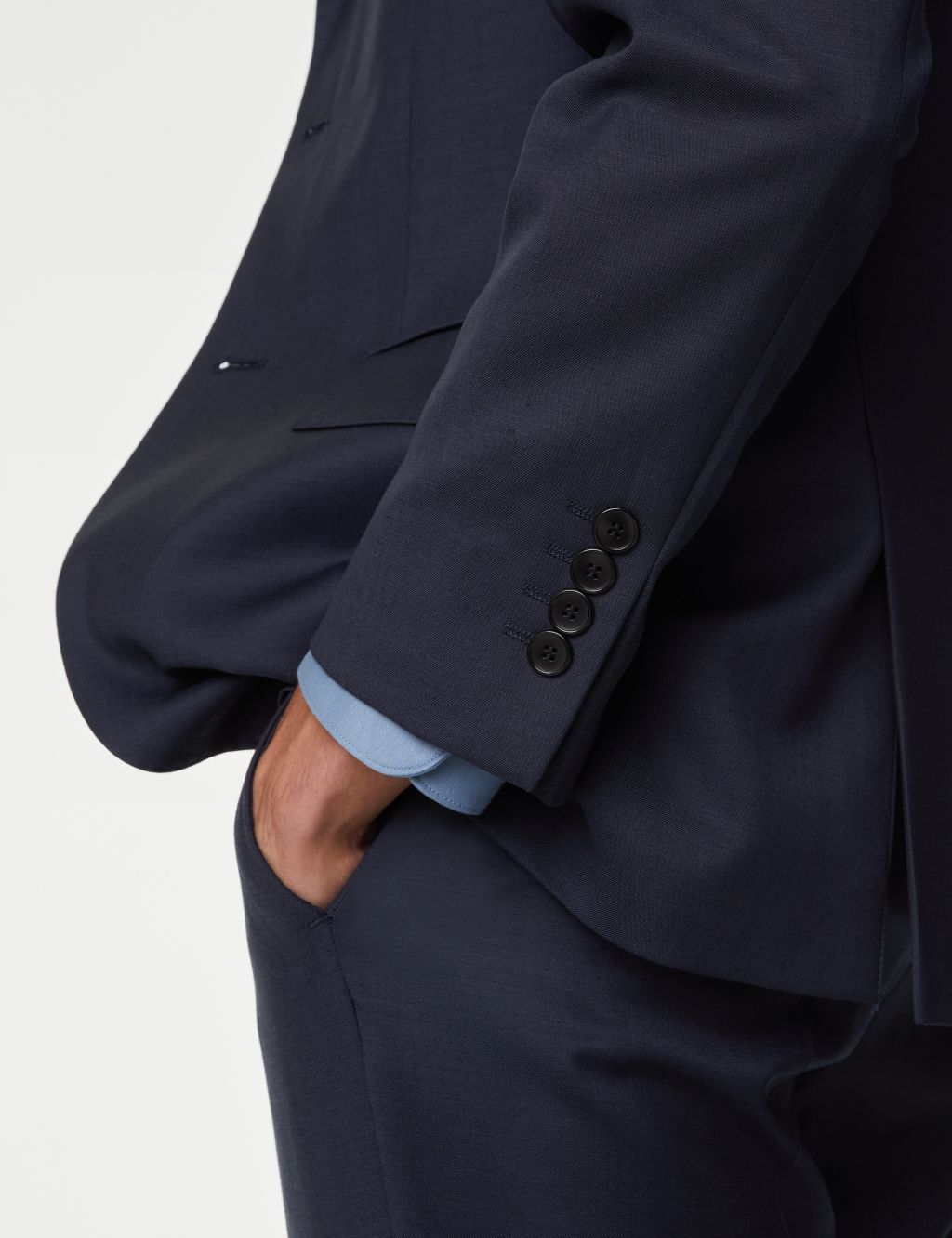 Tailored Fit Pure Wool Twill Suit Jacket image 5