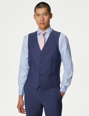 

Mens Autograph Pure Wool Waistcoat - Chambray, Chambray