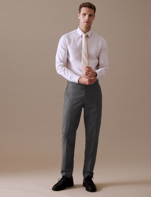 Tailored Fit Pure Wool Suit Trousers