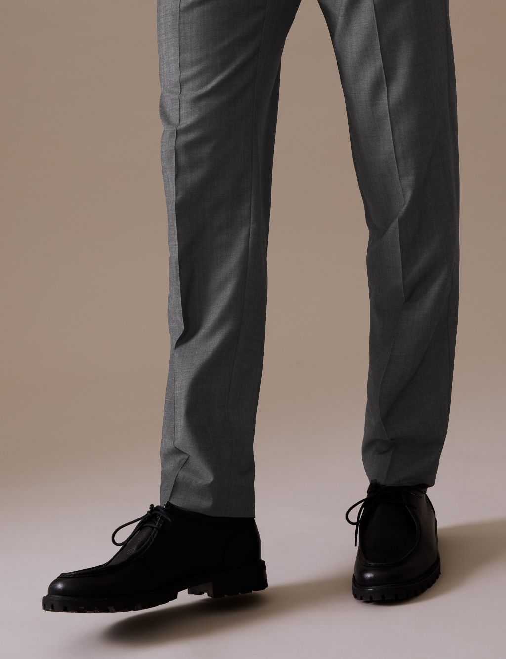 Tailored Fit Pure Wool Suit Trousers image 4