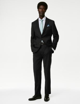 Tailored Fit Pure Wool Suit Trousers