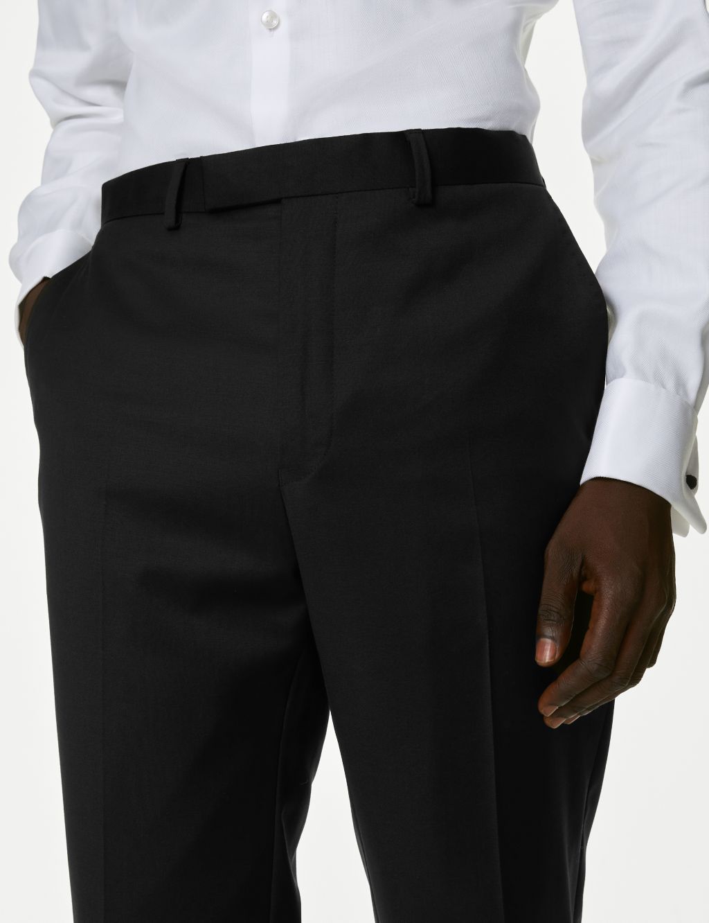 Tailored Fit Pure Wool Suit Trousers image 3