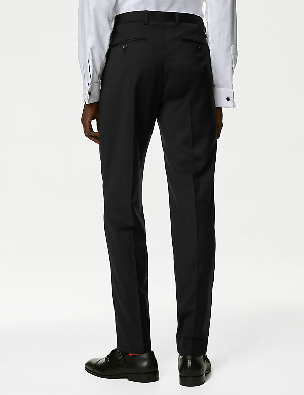 Tailored Fit Pure Wool Suit Trousers - HK