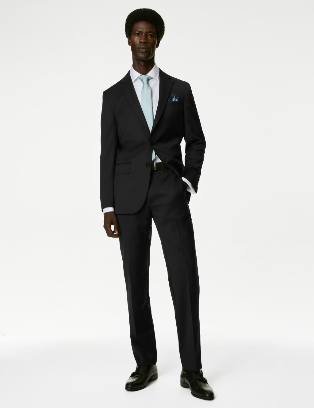 Tailored Fit Pure Wool Suit Trousers image 5