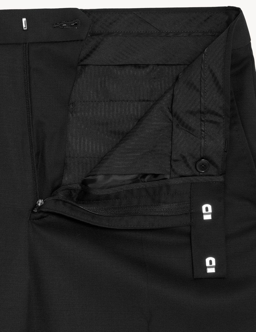 Men’s Smart Black Trousers M&S