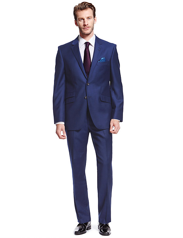 Pure Wool Tailored Fit 2 Button Jacket - QA