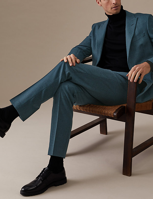 Tailored Fit Wool with Cashmere Trousers - LU