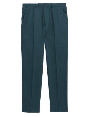 

Mens Autograph Tailored Fit Wool with Cashmere Trousers - Teal, Teal