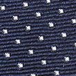 Pin Dot Pure Silk Tie - navy