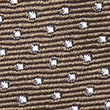 Pin Dot Pure Silk Tie - brown