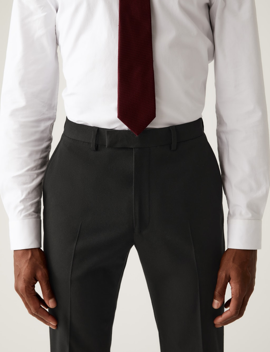 Skinny Fit Stretch Suit Trousers image 4
