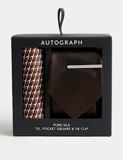 Printed Tie, Pocket Square & Pin Set