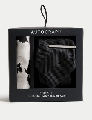 Printed Tie, Pocket Square & Pin Set