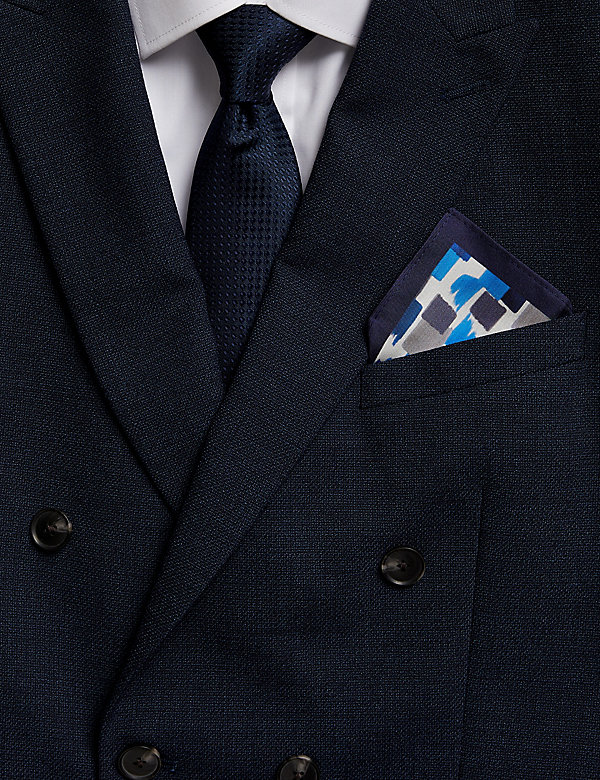 Σύνολο με τετράγωνο μαντηλάκι τσέπης και γραβάτα από 100% μετάξι - GR