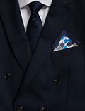 طقم ربطة عنق ومنديل جيب من الحرير الصافي