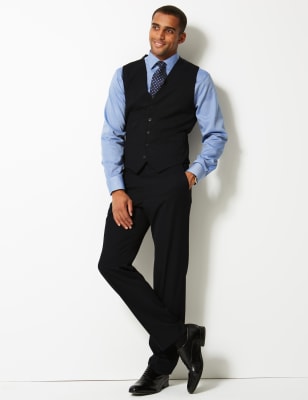 Gilet de costume bleu marine coupe standard