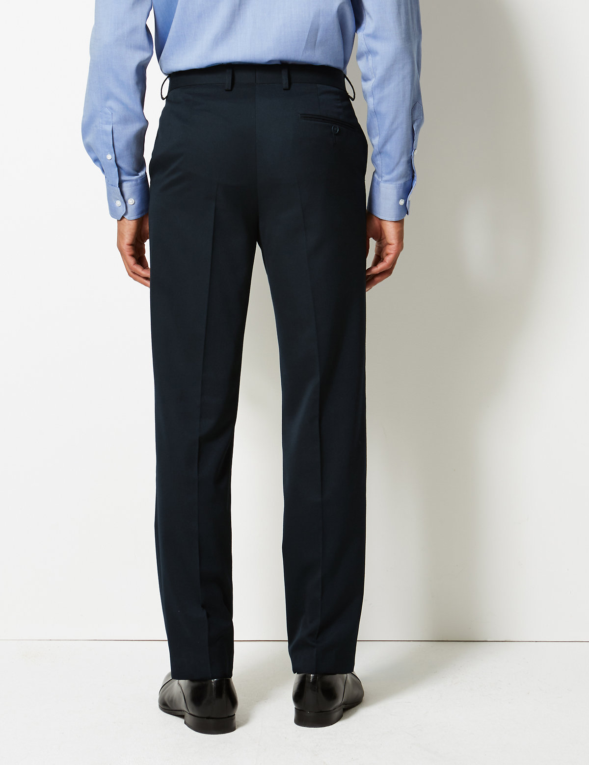 Navy Regular Fit Trousers