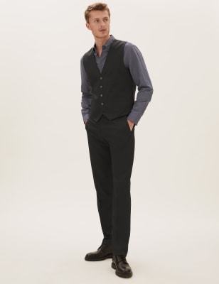 Grey shirt 2025 black waistcoat