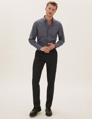  Grandes tailles - Pantalon noir coupe standard - Black
