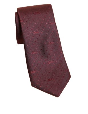 

Mens Sartorial FA Embroidered Lions Pure Silk Tie - Burgundy Mix, Burgundy Mix