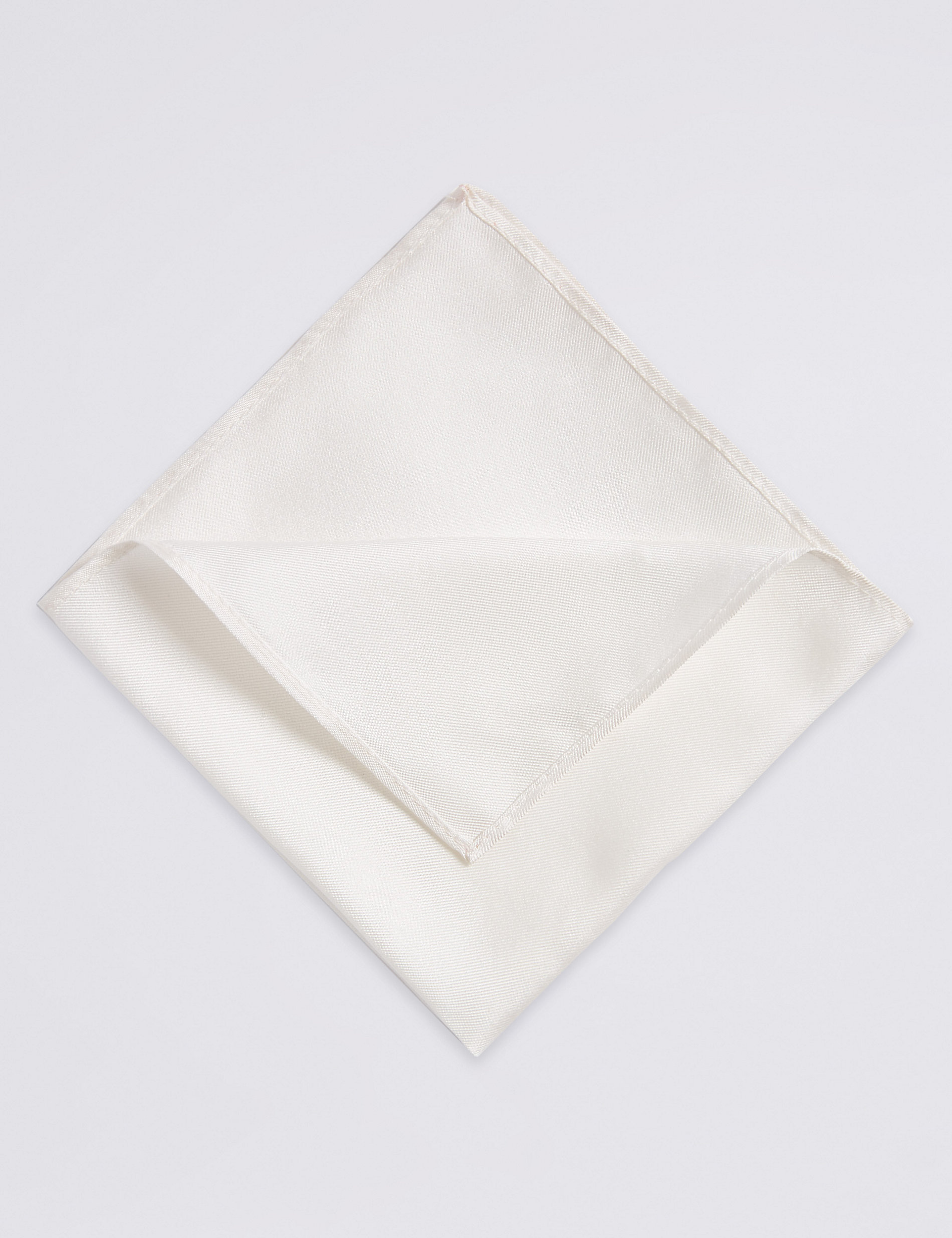 M&S Silver Pure Silk Paisley Pocket Square Handkerchief BNWT 