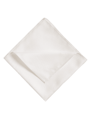 

M&S Collection Pañuelo de bolsillo 100% sedaMens - Cream, Cream
