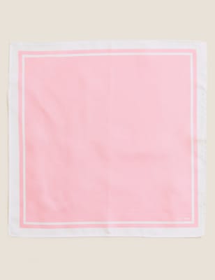 

Mens M&S Collection Pure Silk Pocket Square - Pale Pink, Pale Pink