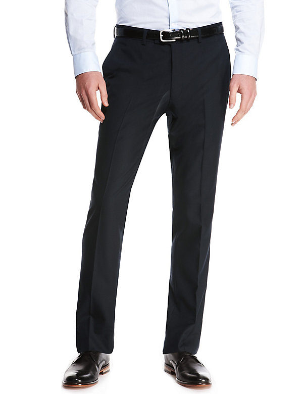 Super Slim Fit Flat Front Trousers - SG