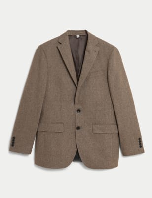 Tailored Fit Wool Rich Donegal Suit Jacket