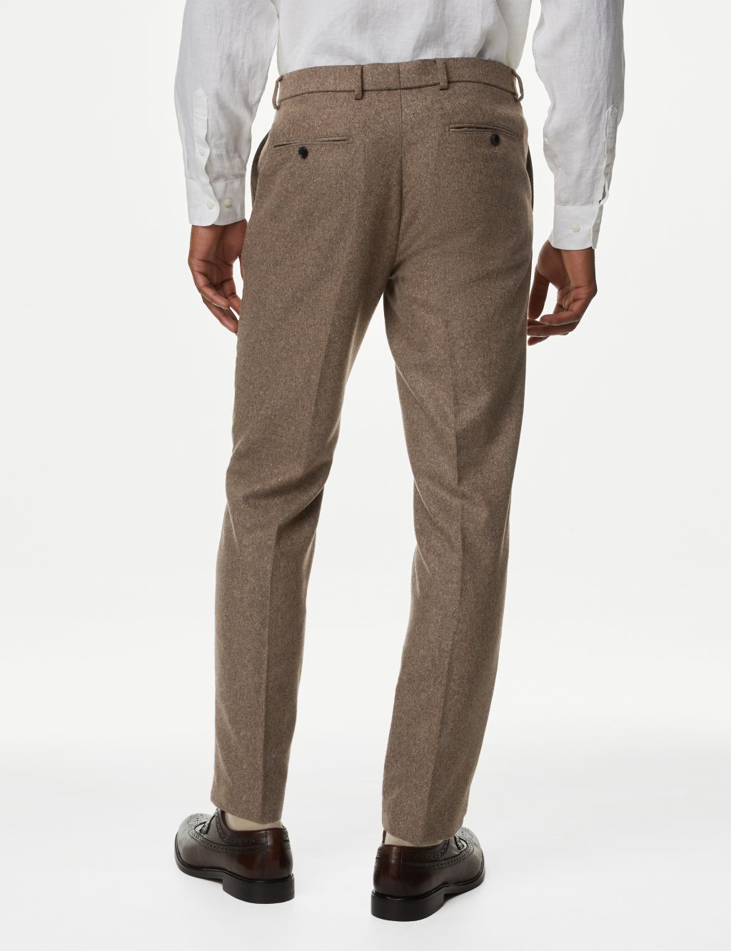 Tailored Fit Wool Rich Donegal Suit Trousers image 5