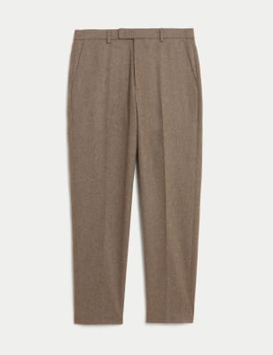 Tailored Fit Wool Rich Donegal Suit Trousers