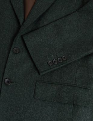

Mens M&S Collection Tailored Fit Italian Wool Rich Jacket - Green, Green