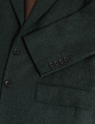 

Mens M&S Collection Tailored Fit Italian Wool Rich Jacket - Green, Green