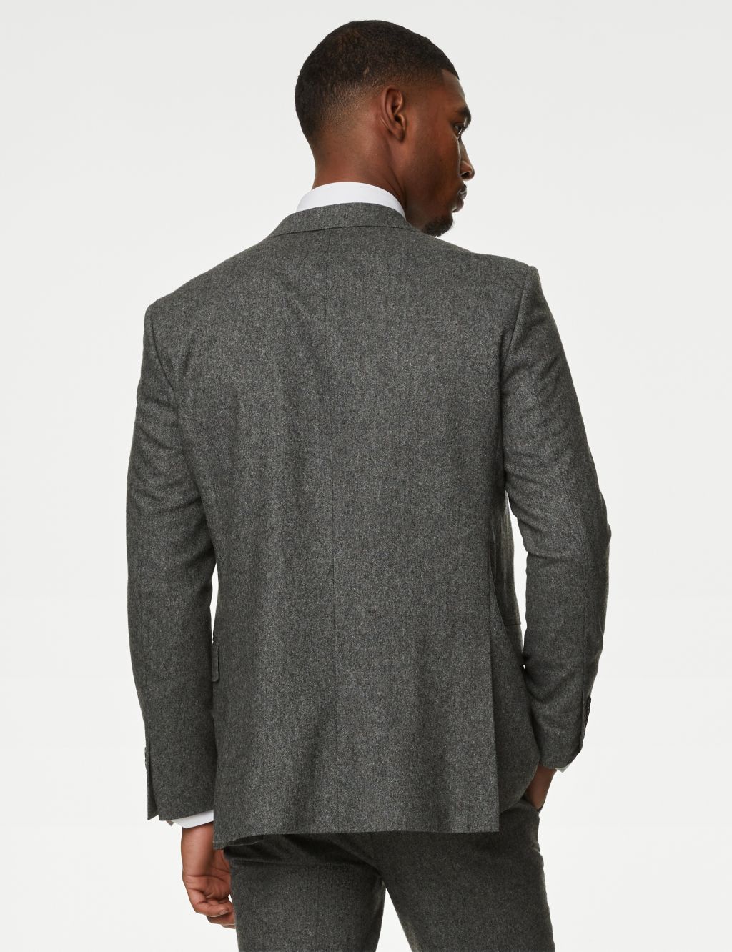 Tailored Fit Italian Wool Rich Suit Jacket image 4